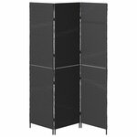 vidaXL Paravent Pliant Manuel Noir 146 x 180 cm. polyrotin