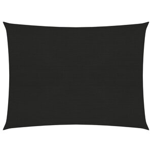 vidaXL Voile d'ombrage 160 g/m² Noir 2x2 5 m PEHD