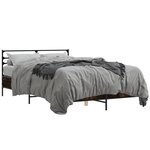 vidaXL Cadre de lit sans matelas chêne fumé 140x190 cm
