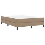 vidaXL Cadre de lit avec matelas Cappuccino 160 x 200 cm tissu
