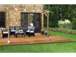 Toit terrasse bois - 3x3 - sans toit - 309 x 297 x 249/269 cm