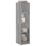 vidaXL Buffet avec portes en verre sonoma gris 35x37x142 cm
