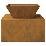 vidaXL Braise Rouillé 50 x 50 x 40 cm Acier résistant aux intempéries