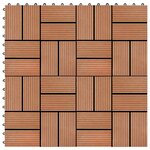 vidaXL Carreau de terrasse 22 Pièces Teck 30 x 30 cm WPC