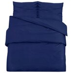 vidaXL Ensemble de housse de couette Bleu marine 140x200 cm Coton