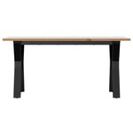 vidaXL Table basse cadre en Y 100x50x45 cm bois de pin massif et acier