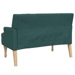 vidaXL Banc avec coussins vert foncé 113x64 5x75 5 cm tissu