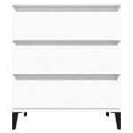 vidaXL Buffet Blanc 60x35x70 cm Bois d'ingénierie