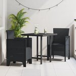 vidaXL Chaise de jardin 2 Pièces Anthracite 53 x 49 x 85 cm PP