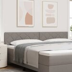 vidaXL Tête de Lit en Tissu Geometric Manuel Taupe 200 cm tissu