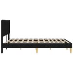 vidaXL Cadre de lit avec tête de lit Noir 160 x 200 cm Tissu