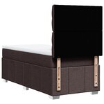 vidaXL Sommier à lattes de lit avec matelas Marron foncé 100x200 cm