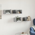 vidaXL Armoires murales 2Pièces gris béton 75x18x16 5cm bois d'ingénierie