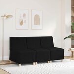 vidaXL Canapé modulaire sans accoudoirs Noir 55 cm Tissu