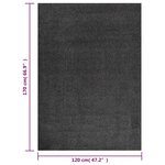 Vidaxl tapis shaggy à poils longs anthracite 120x170 cm