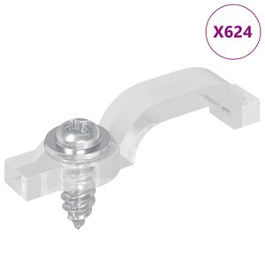 vidaXL Clips de bande LED 12 Pièces Transparent 2 x 1 x 0.5 cm