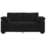 vidaXL Canapé causeuse noir 140 cm velours