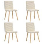 vidaXL Chaises à manger lot de 4 Lin