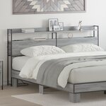 vidaXL Tête de lit de rangement Sonoma gris 200 cm Bois d'ingénierie