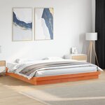 vidaXL Cadre de lit à LED sans matelas 180x200 cm bois massif