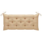 vidaXL Banc de jardin pliable avec coussin 118 cm Bambou