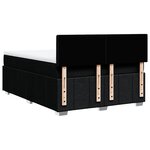 vidaXL Sommier à lattes de lit avec matelas Noir 140x200 cm Tissu
