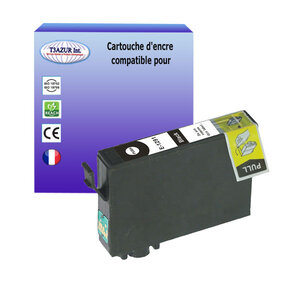 Cartouche Compatible pour Epson Stylus SX230, SX235, SX235W, SX420W, SX425W, SX430W, SX435W remplace Epson T1291 Noire - T3AZUR