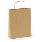 Sac kraft recyclé brun à poignées torsadées 40 x 47 x 19 cm (lot de 100)