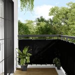 vidaXL Écran de balcon noir 90x1000 cm 100  polyester oxford