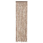 vidaXL Rideau anti-mouches beige et marron foncé 56x185 cm chenille