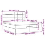 vidaXL Cadre de lit ottoman avec matelas vert foncé 200x200 cm velours