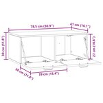 vidaXL Meuble TV mural Blanc 78 5 x 41 x 30 cm Bois d'ingénierie