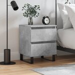 vidaXL Table de chevet gris béton 40x35x50 cm bois d’ingénierie