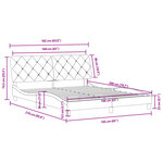 vidaXL Cadre de lit sans matelas rose 160x200 cm velours