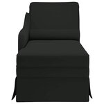 vidaXL Fauteuil long avec traversin et accoudoir droit noir velours