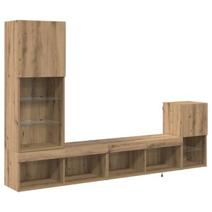 vidaXL Meubles TV muraux Chêne artisanal Bois d'ingénierie