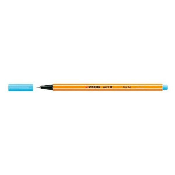 Stylo-Feutre POINT 88 Pointe Fine 0 4 mm bleu azur STABILO