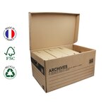 Pack and Move - Lot de 12 boites archives Taille XL - 54 x 36 x 28 cm - Caisse de stockage incluse