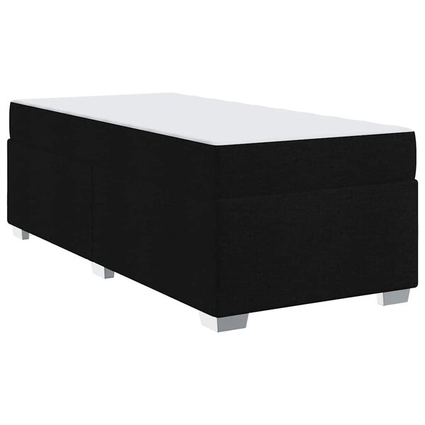 vidaXL Cadre de lit Noir 100 x 200 cm tissu