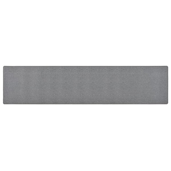 vidaXL Tapis de couloir Gris foncé 80x400 cm