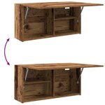 vidaXL Armoire murale de bain vieux bois 80x25x40 cm bois d'ingénierie