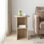 vidaXL Table d'appoint Chêne Sonoma Ø 39 5 x 55 cm Bois d'ingénierie