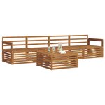vidaXL Ensemble de canapés d'extérieur 5 Pièces Naturel