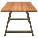 vidaXL Table à manger marron clair bois de chêne massif rectangulaire