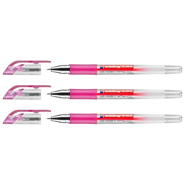 Roller à Encre Gel Grip 2185 Rose 0 7 mm x 3 EDDING