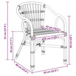 vidaXL Chaise empilable Noir 58 x 60 x 81 cm Rotin