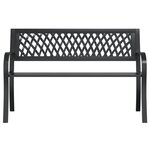 vidaXL Banc de jardin Noir 120 cm Acier