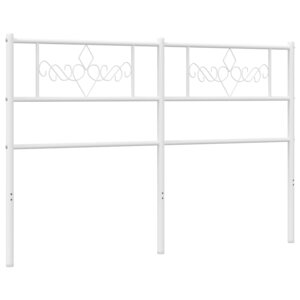 vidaXL Tête de lit de remplacement métal blanc 120 cm
