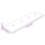 vidaXL Tête de lit murale 12 Pièces Marron 60 x 15 cm Simili cuir