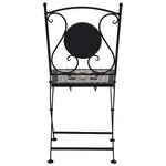 vidaXL Chaises de bistrot mosaïque 2 Pièces Gris